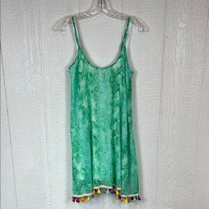 Judith March Green and White Snake Print Dress